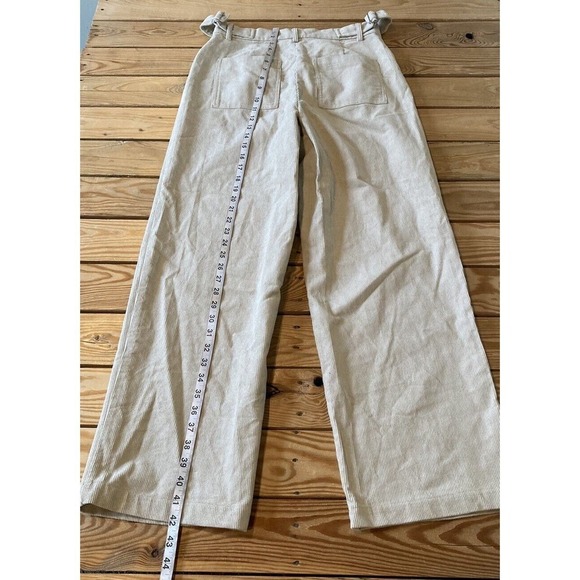 NWT $58.50 Bohme High Waist Corduroy Pants Size Large Women’s Beige - Picture 7 of 10